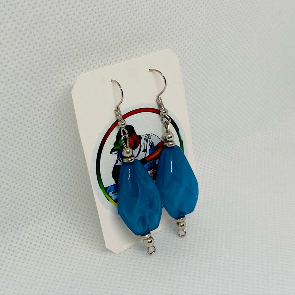 Elegant Blue Dangle Earrings